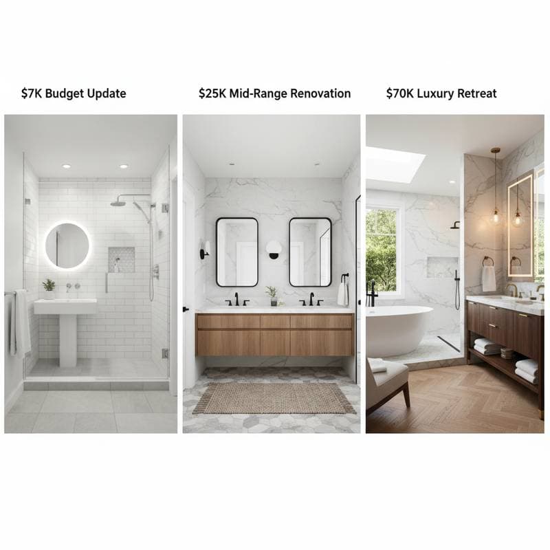 Featured image for Bathroom Remodels: $7K to $70K Cost Breakdown for 2025