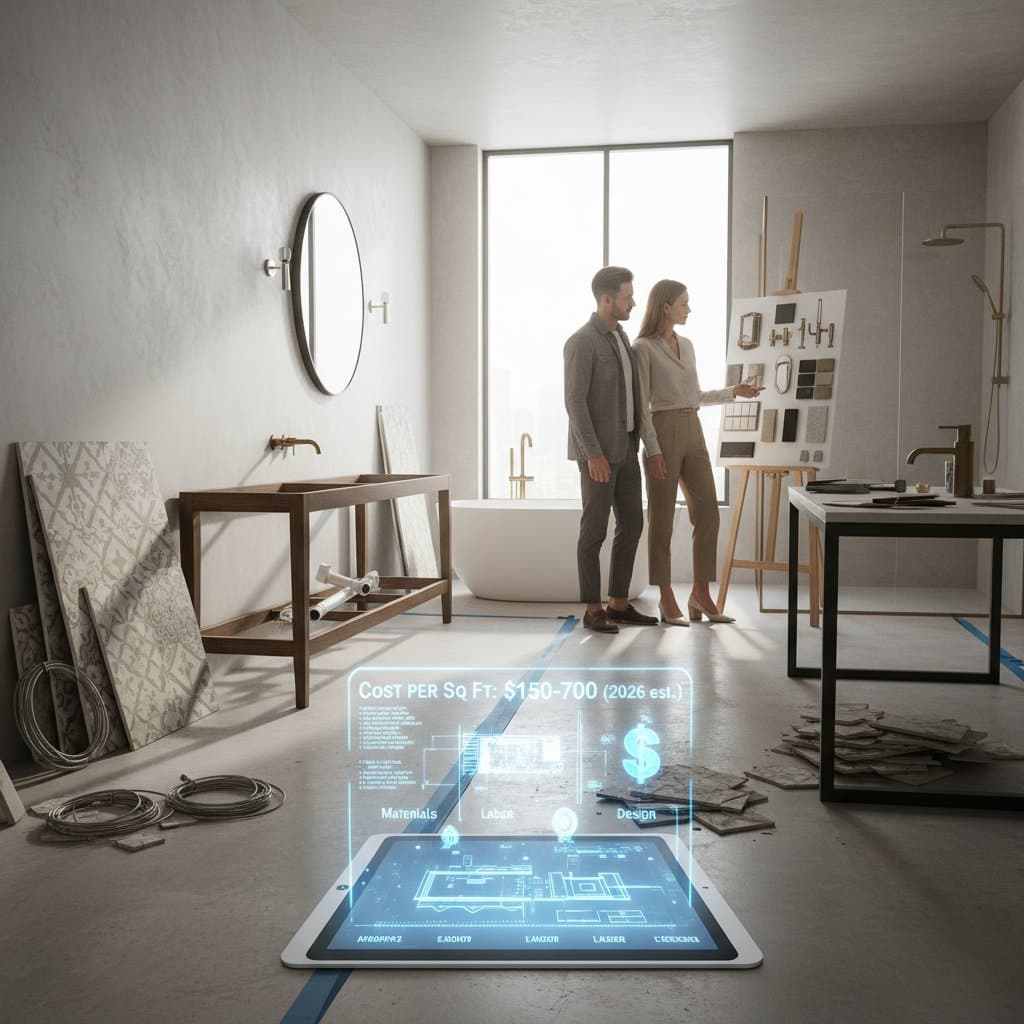 Featured image for Budget $150-$700 Per Sq Ft for Your 2026 Bath Remodel