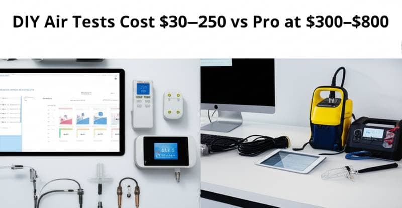 Featured image for DIY Air Tests Cost $30-$250 vs Pro at $300-$800