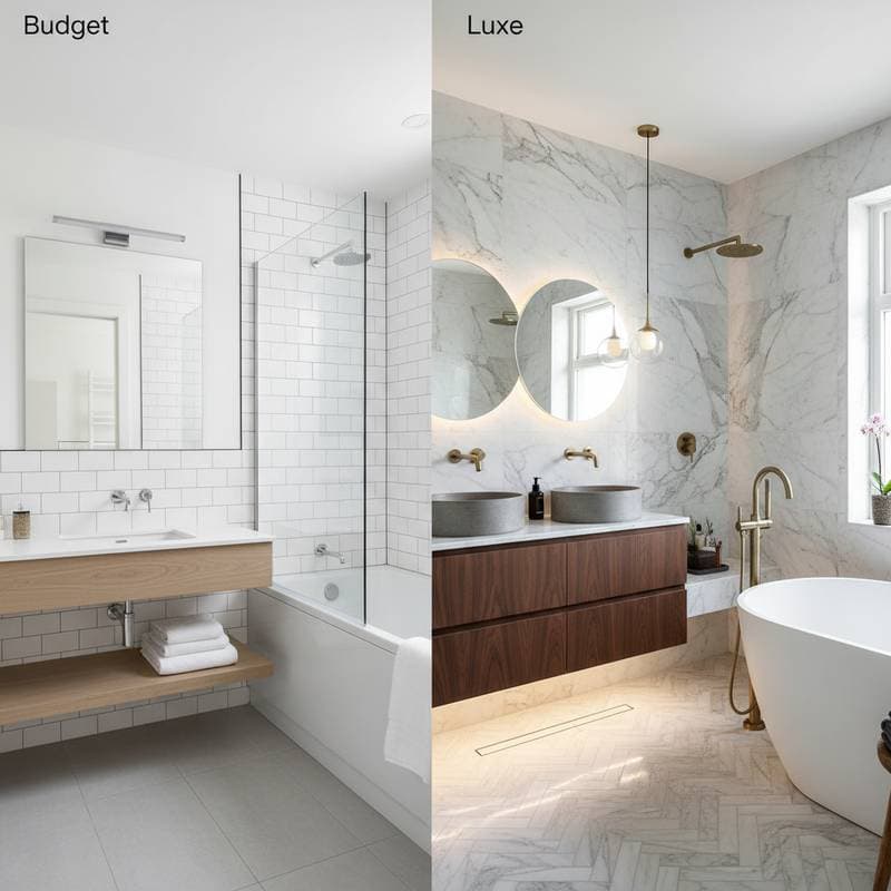 Featured image for Budget vs Luxe: 2025 Bathroom Remodel Costs