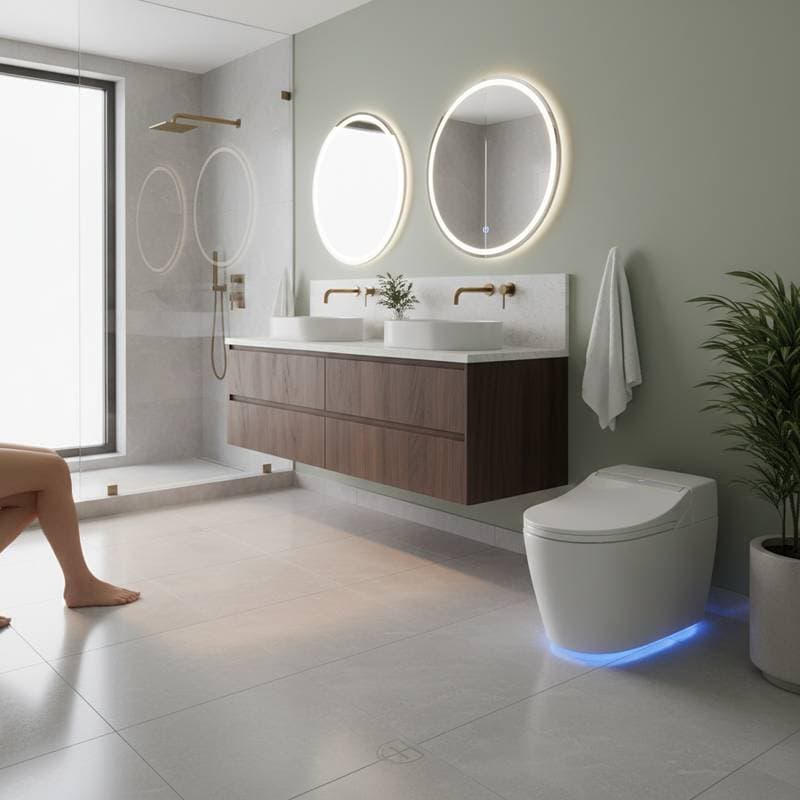 Image for Smart Toilets and Heated Floors Lead 2025 Bathroom ROI