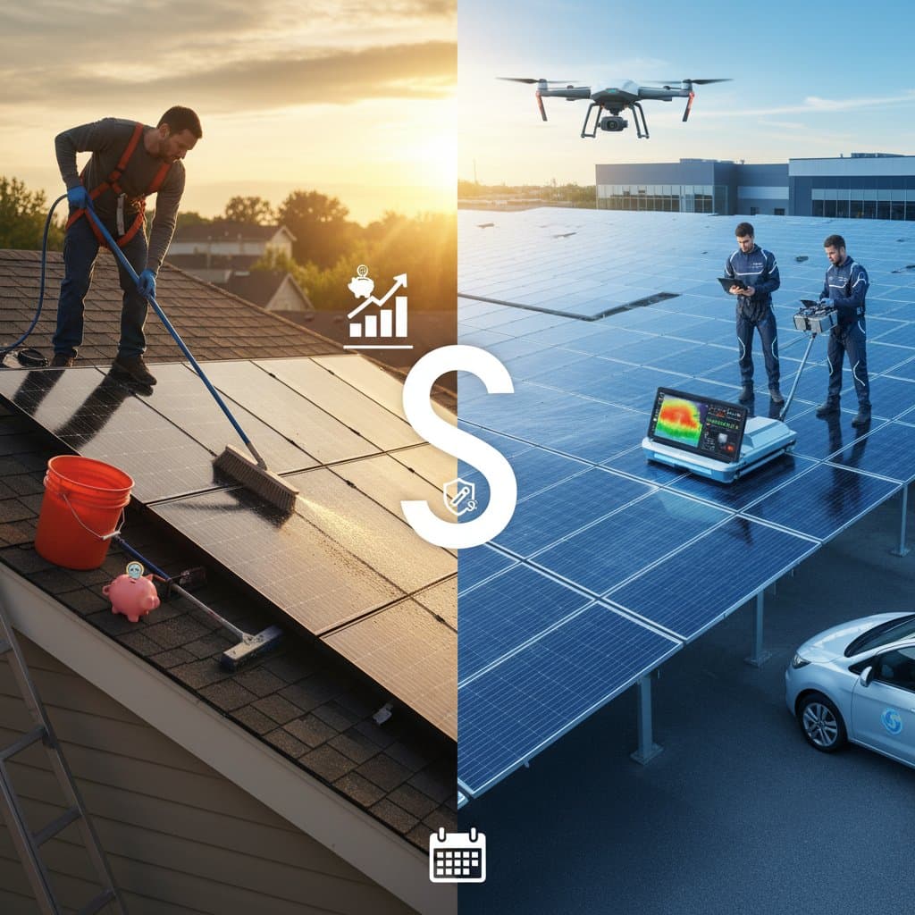 Image for Solar Panel Care: When DIY Saves vs Pro Protects