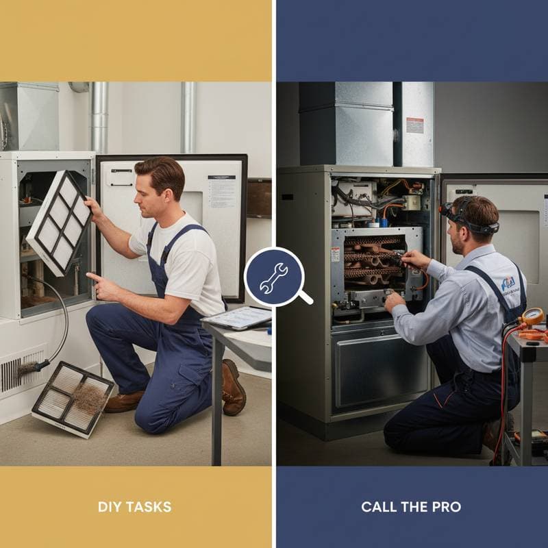 Image for DIY Furnace Tasks vs When to Call the Pro