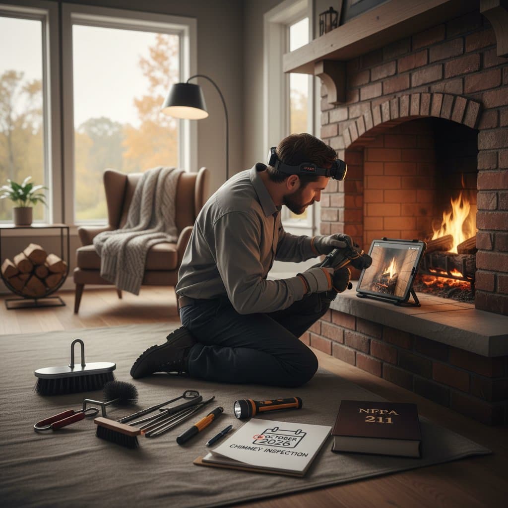 Featured image for Why Your Chimney Needs Inspection Before First Fire