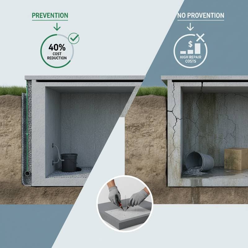 Image for Basement Waterproofing Costs Drop 40% With Prevention