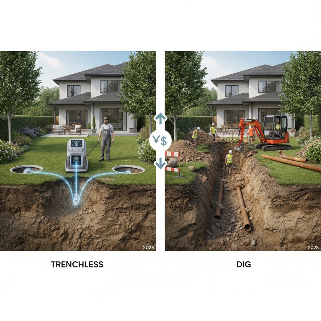 Image for Trenchless vs Dig: Real Sewer Replacement Costs