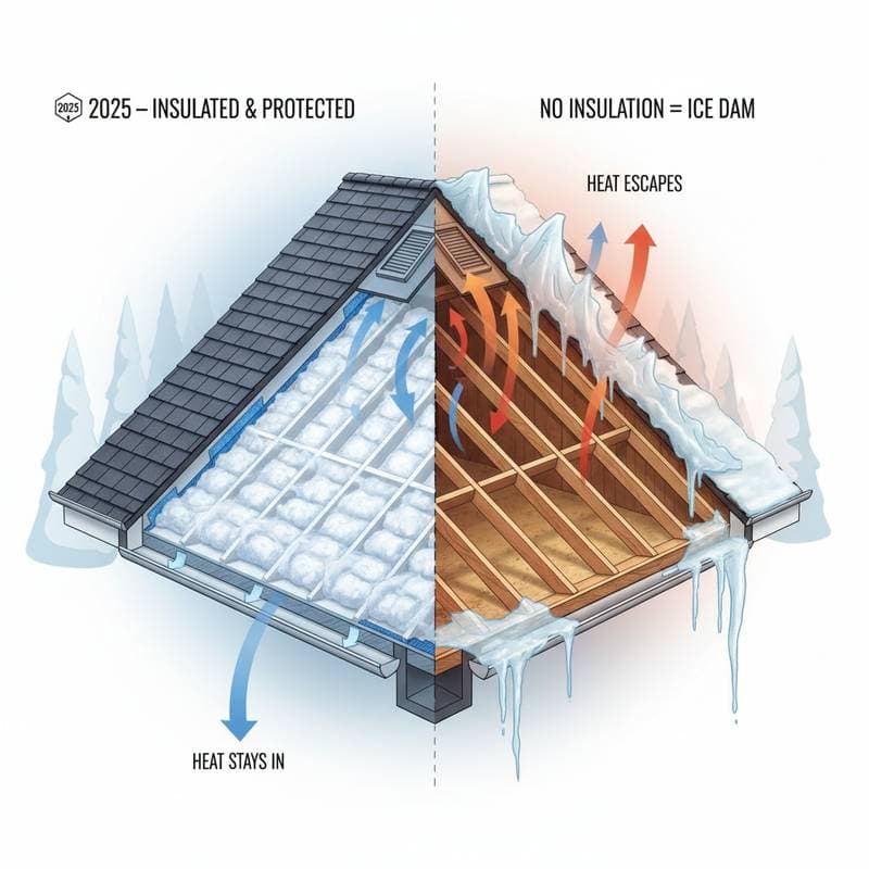 Image for Why Attic Insulation Stops Costly Ice Dams in 2025