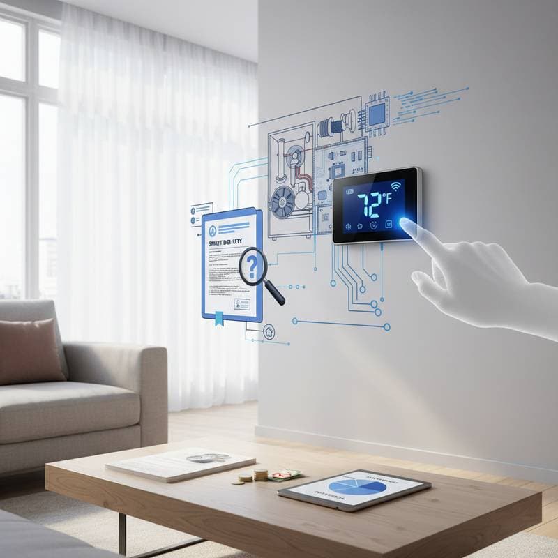 Featured image for Smart Thermostats Live in a Home Warranty Gray Area