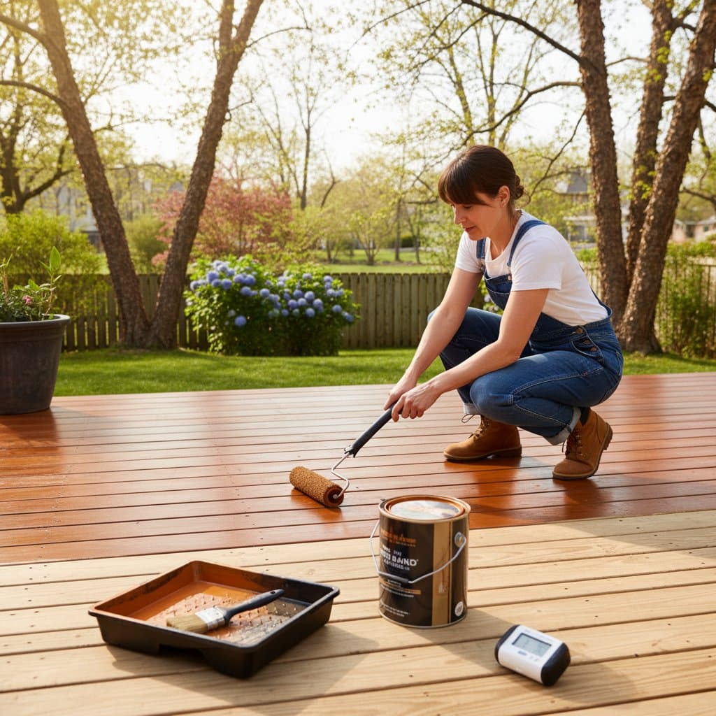 Image for When to Stain Your Deck: Temperature Timing Matters