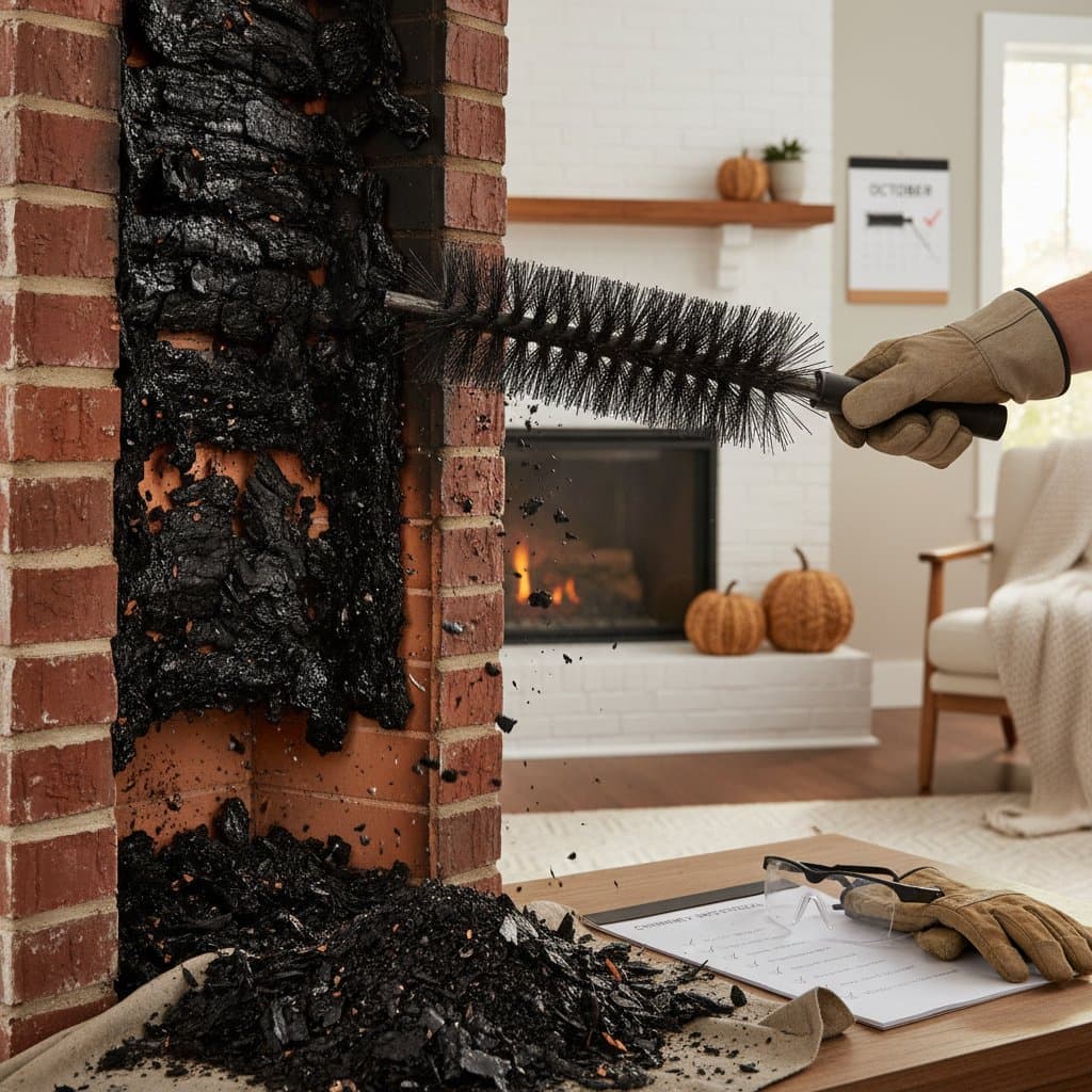 Image for Creosote Buildup: The Hidden Fire Risk in Your Chimney