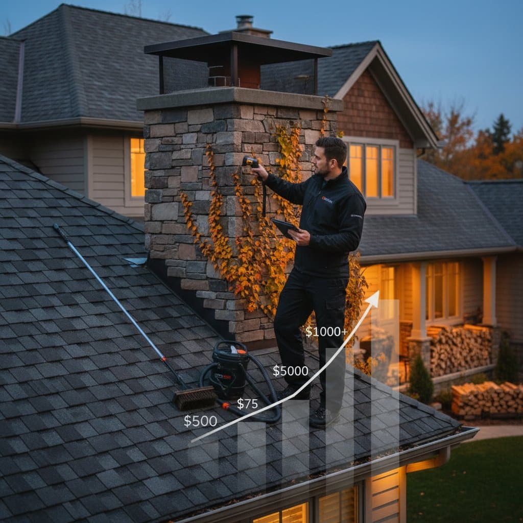 Image for Fall Chimney Inspection Costs $75 to $500