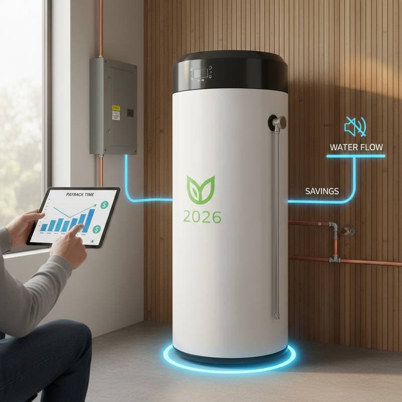Image for 2026 Rebates Cut Heat Pump Water Heater Payback Time