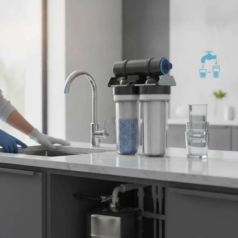 Image for Microplastic Filters Cut Tap Water Contamination Risk