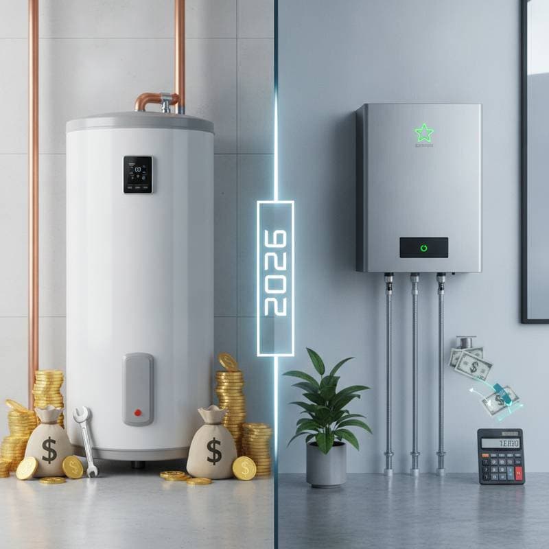 Image for Tank vs Tankless Water Heaters: True Cost Breakdown